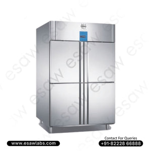 Four Door Stainless Steel Half Chiller Half Freezer