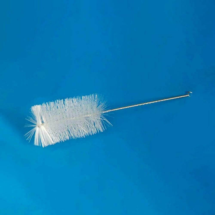 Brush with hard nylon bristles on twisted wire, 120 x 65 mm head, perfect for cleaning and maintenance tasks.