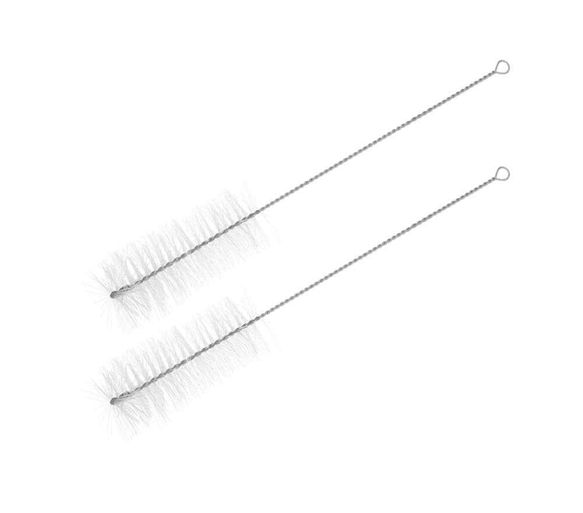 hard nylon bristle brush set on twisted G.I. wire for effective cleaning, head size 130 x 50 mm, overall length 360 mm.