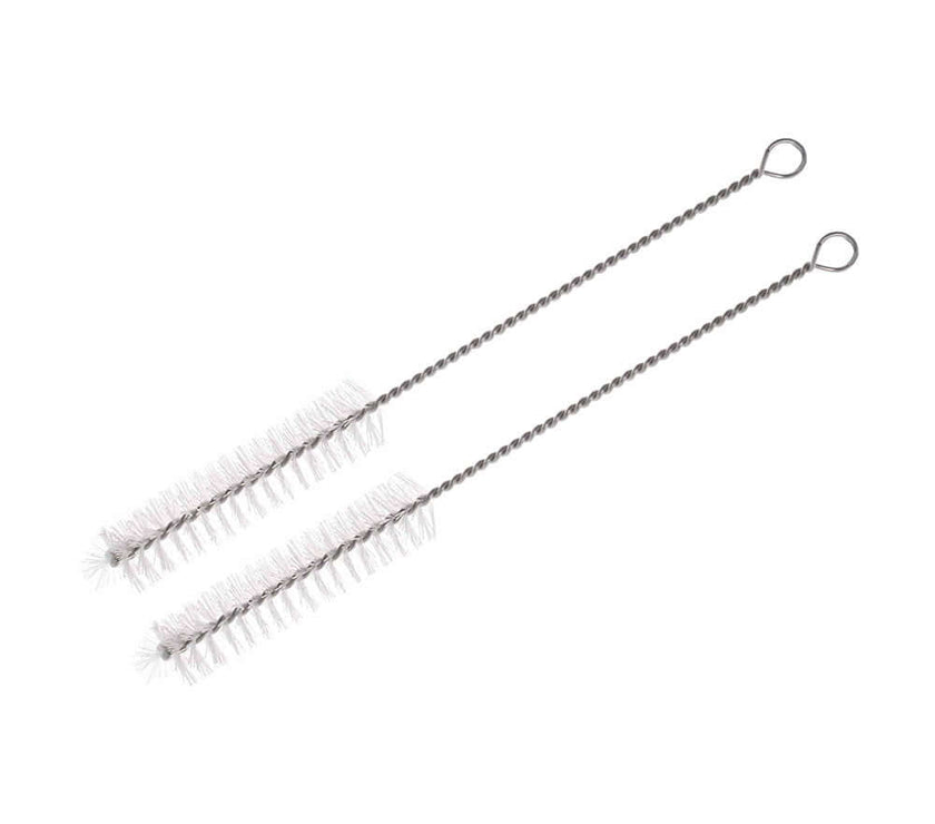 Brush set for cleaning semi micro test tubes, featuring nylon bristles for effective and gentle cleaning.