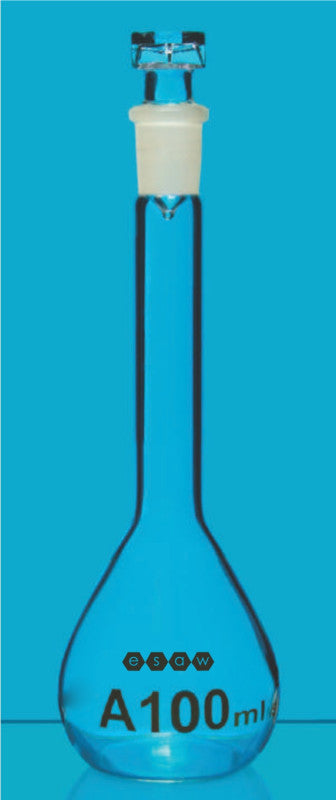 Volumetric Flask, Wide Mouth, Amber, Class ‘A’