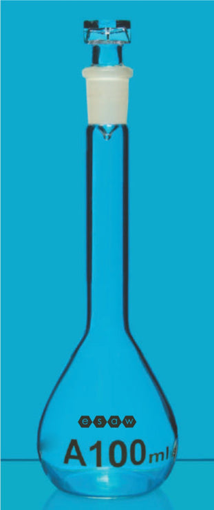 Volumetric Flask, Wide Mouth, Amber, Class ‘A’