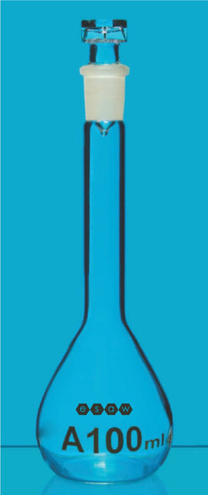 Volumetric Flask, Wide Mouth, Amber, Class ‘A’