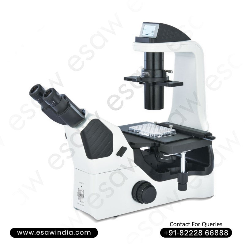 Inverted Culture Biological Microscope for observing live cell cultures and biological specimens in research laboratories