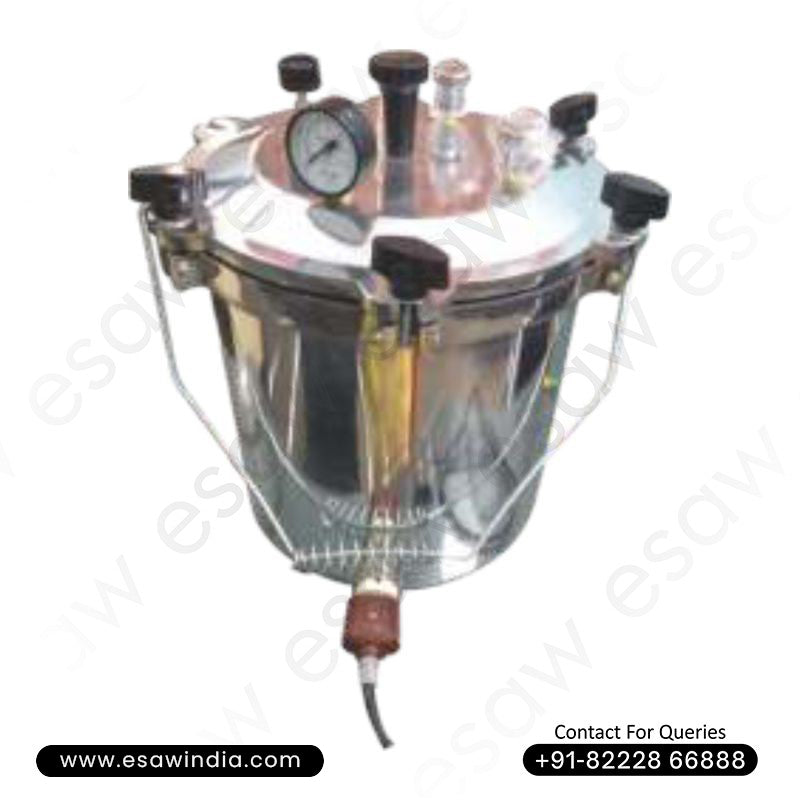 Cooker Type Autoclave 1) Aluminium + S.S 2) Powder Coated With Timer - My Store