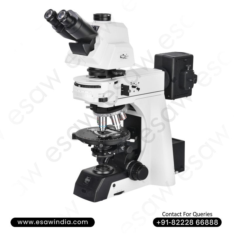 Trinocular Dual-illumination Polarizing Microscope